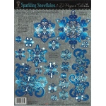 Hot Off the Press 3-D Papier Tole Die Cut: Single Sheet, Foil, Snowflakes
