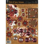 Hot Off the Press 3-D Papier Tole Die Cut: Single Sheet, Foil, Rich & Spicy Autumn
