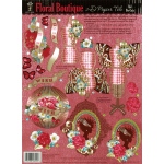 Hot Off the Press 3-D Papier Tole Die Cut: Single Sheet, Foil, Floral Boutique
