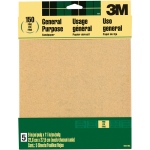 3M Aluminum Oxide Sandpaper: 150 Grade, Fine Grit