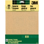 3M Aluminum Oxide Sandpaper: 100 Grade, Medium Grit