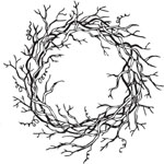 Sarasota Stamps Mounted Rubber Stamp: Vine Wreath