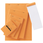 Rhodia Sketch/Memo Pad: 11 1/2" x 16 1/2", Orange Cover, 80 Sheets