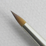 Kolinsky Sable Short Handle Spotting Round Brush # 6 (Made in Russia)