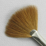 Kolinsky Sable Short Handle Fan Brush # 2 (Made in Russia)