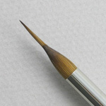 Kolinsky Sable Short Handle Reservoir Liner Brush # 6 (Made in Russia)