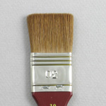 Kolinsky Sable Short Polished Handle Wide Flat Brush # 30 (Made in Russia)