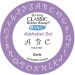Hampton Art the Little Classic Rubber Stamp Minis: Curlz Alpha