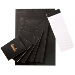 Rhodia Sketch/Memo Pad: 3" x 8.5", Black Cover, 80 Sheets