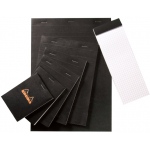 Rhodia Sketch/Memo Pad: 3 1/2" x 4 3/4", Black Cover, 80 Sheets