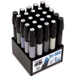 Chartpak AD Marker: 25-Color Warm/Cool Grays Set