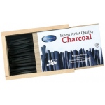 Yarka Natural Willow Charcoal Set: 50 Sticks, Various Diameter x 4 3/8" Length