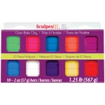Sculpey III Polymer Clay: Bright, 10-Color Multi-Pack, 2 oz. Bar