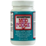 Mod Podge Glue, Sealer, and Finish: Brushstroke, Gloss, 8 oz.