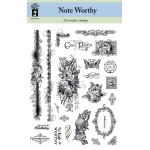 Hot Off the Press Clear Stamp Set: Note Worthy, 6" x 8"