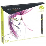 Prismacolor Double-Ended Brush Markers: 12-Color Set, Primary/Seconday