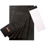 Rhodia Sketch/Memo Pad: 4 1/2" x 6 3/4", Black Cover, 80 Sheets