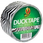 Duck Tape Printed Pattern Tape: Zig-Zag Zebra, 10 Yard Rolls
