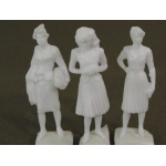 Wee Scapes Architectural Model 1/2" Female Figure: White, Pack of 3