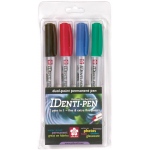 Identi-Pen Marker: Black, Red, Blue, Green, 4-Color Set