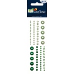 Blue Hills Studio ColorStories Green Story: 88 Adhesive Pearl Gems, 2" x 5 3/4"